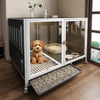 Dog Crate with Integrated Toilet Area