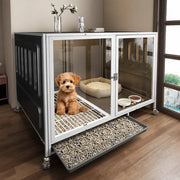 Dog Crate with Integrated Toilet Area