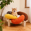 Flower-Shaped Pet Bed with Stand & Removable Cover for Cats and Small Dogs