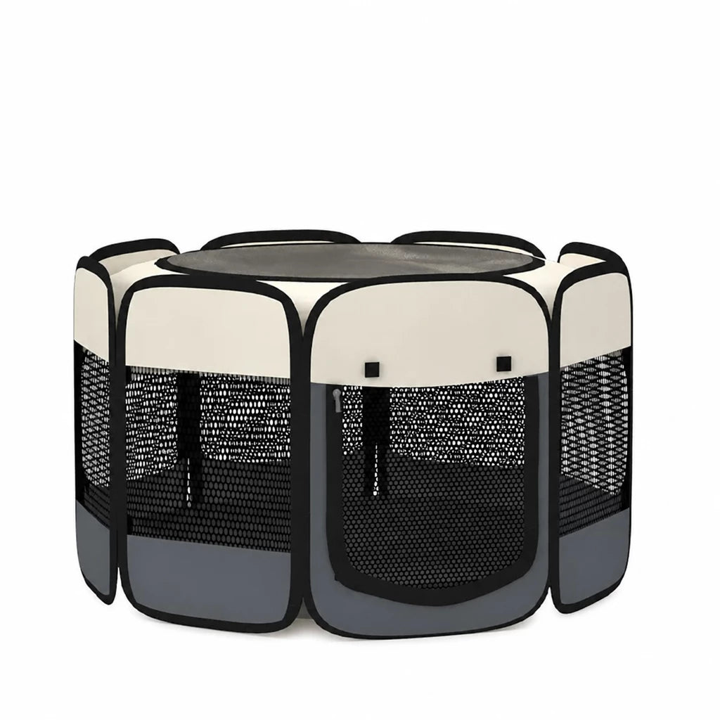 Foldable Enclosed Patchwork Pet Bed for Cats & Dogs