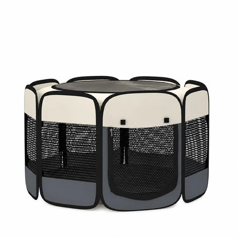 Foldable Enclosed Patchwork Pet Bed for Cats & Dogs