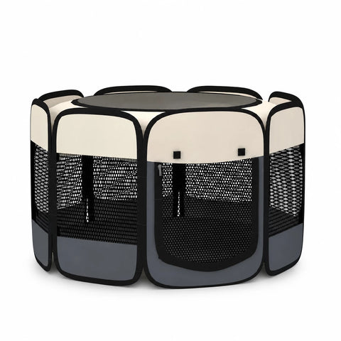 Foldable Enclosed Patchwork Pet Bed for Cats & Dogs