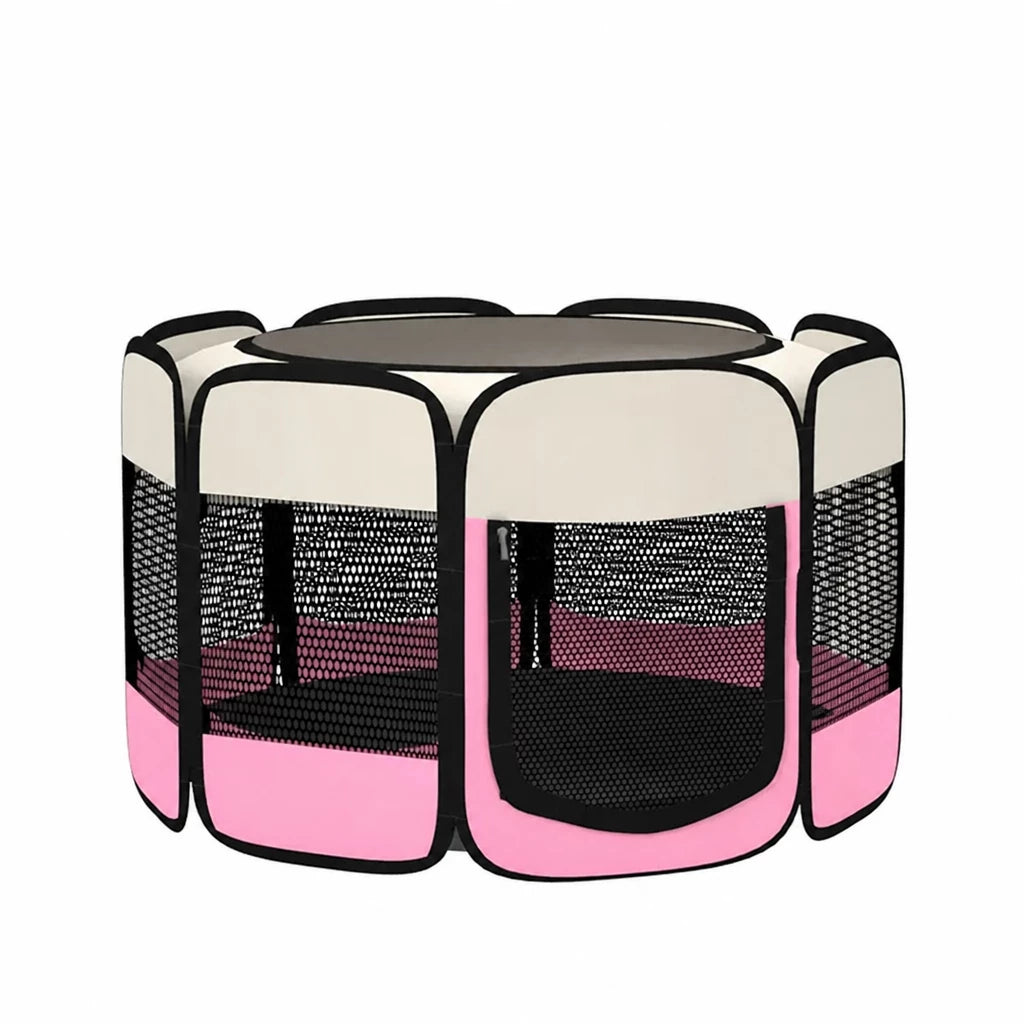 Foldable Enclosed Patchwork Pet Bed for Cats & Dogs