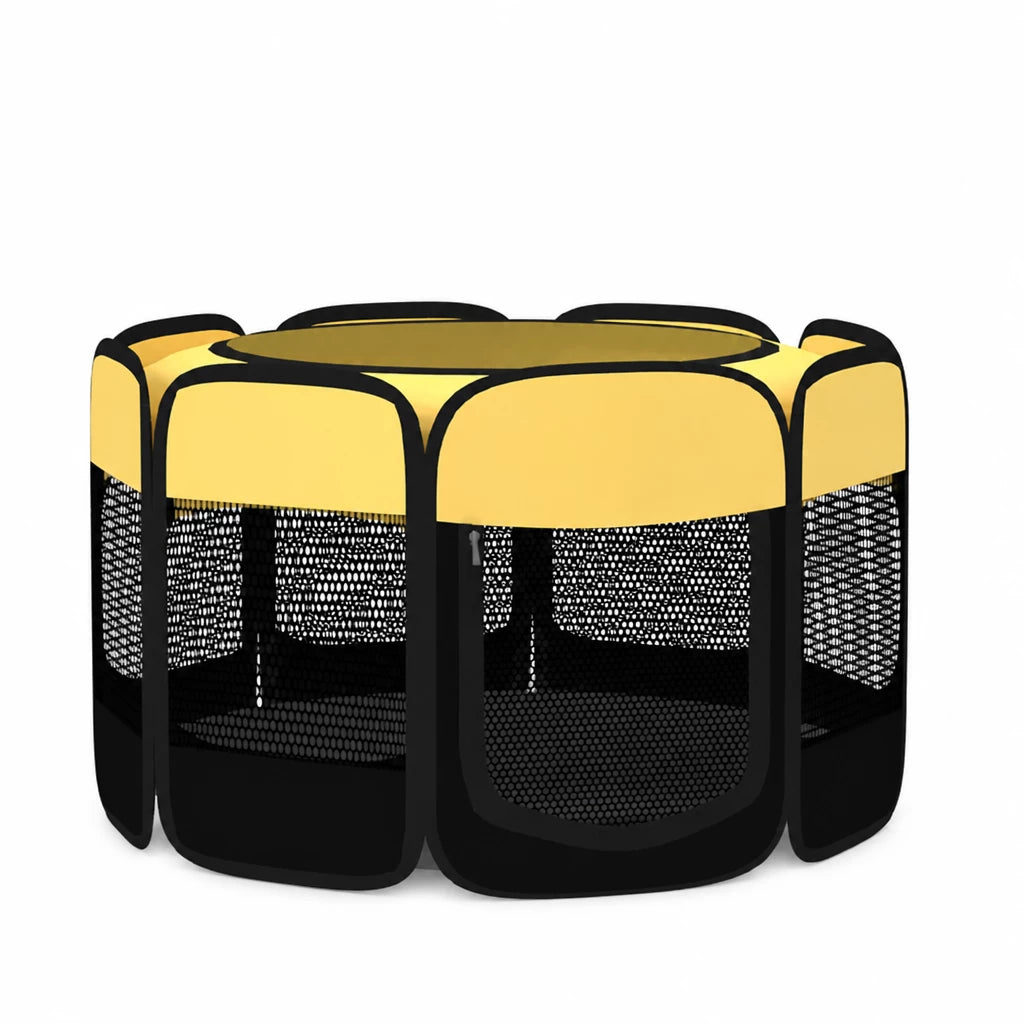 Foldable Enclosed Patchwork Pet Bed for Cats & Dogs