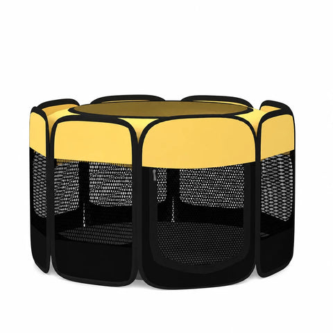 Foldable Enclosed Patchwork Pet Bed for Cats & Dogs