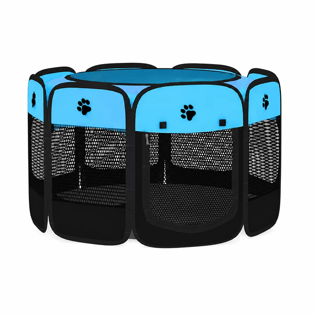 Foldable Enclosed Patchwork Pet Bed for Cats & Dogs