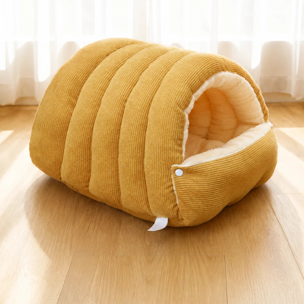 Semi-Enclosed EPE Foam Pet Bed for Cats & Dogs