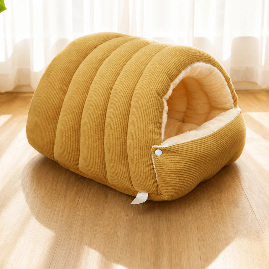 Semi-Enclosed EPE Foam Pet Bed for Cats & Dogs
