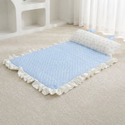 Cotton-Linen Pet Mat with Bunny-Ear Pillow