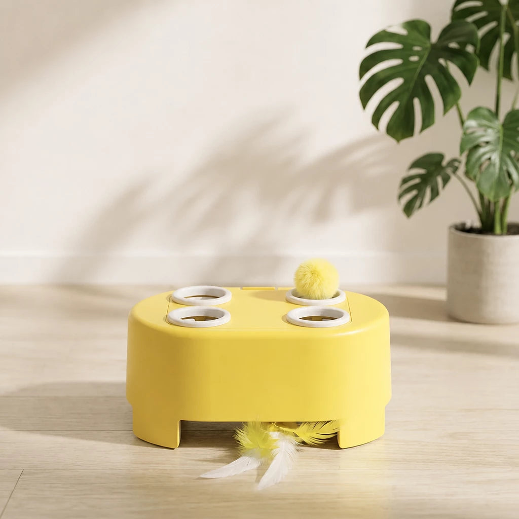 Interactive Electric Cat Toy with Feather Attachment