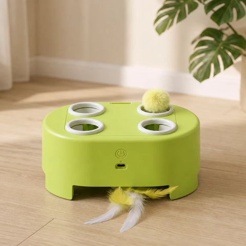 Interactive Electric Cat Toy with Feather Attachment