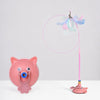 Suction-Cup Cat Teaser Toy with Long Wand