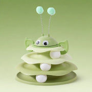 Interactive Bee Cat Toy with Spinning Track and Rolling Ball