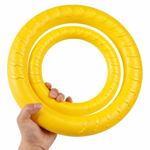 Interactive Dog Toy Collection with Frisbee, Tug Rings & Ball