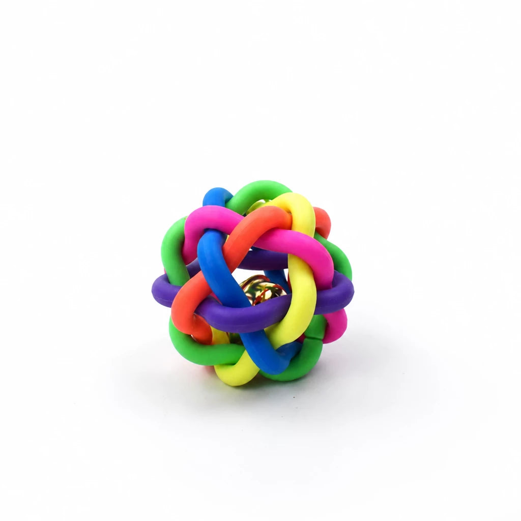Rainbow Bell Rope Ball Toy for Cats and Dogs