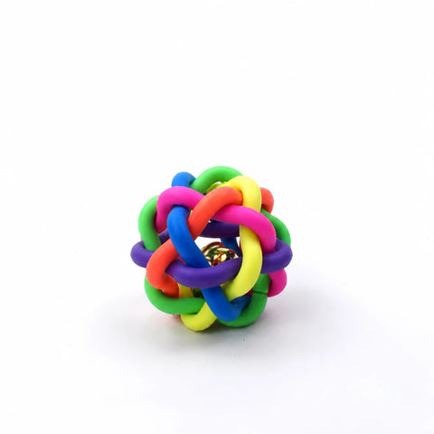 Rainbow Bell Rope Ball Toy for Cats and Dogs
