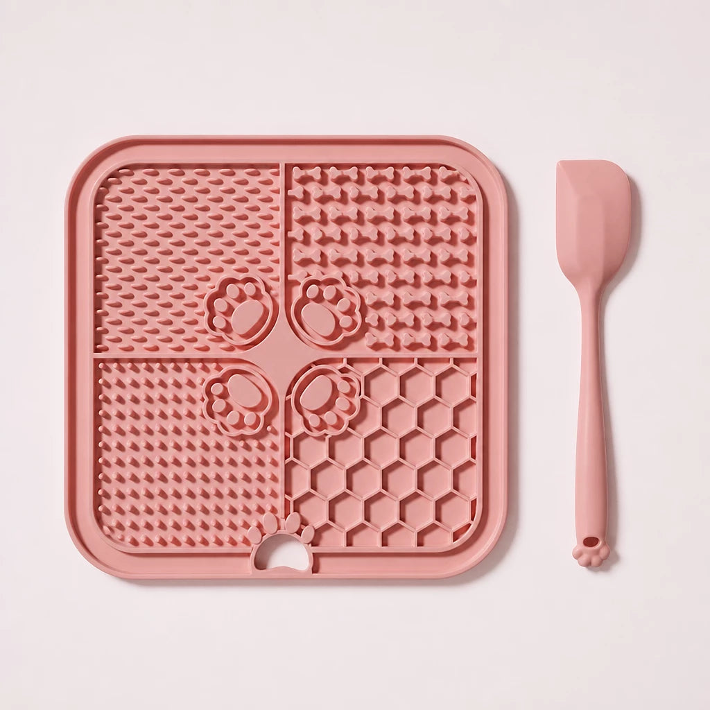 Four-Section Silicone Lick Mat for Dogs