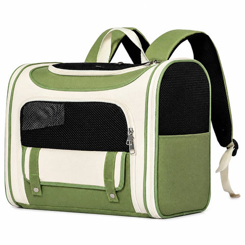 Canvas Pet Carrier Backpack for Cats and Dogs