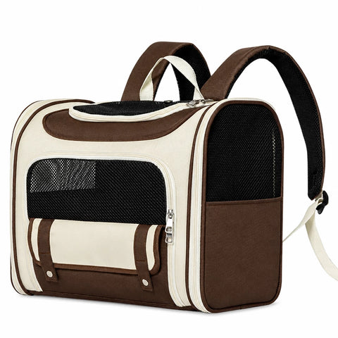 Canvas Pet Carrier Backpack for Cats and Dogs