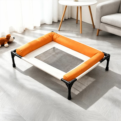 Elevated Mesh Dog Cot with Iron Frame for Small and Large Dogs