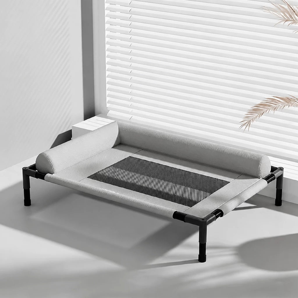 Elevated Mesh Dog Cot with Iron Frame for Small and Large Dogs