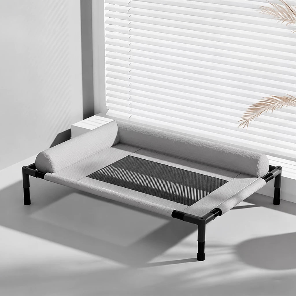 Elevated Mesh Dog Cot with Iron Frame for Small and Large Dogs