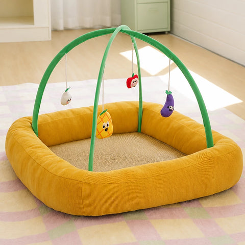 Cat Tent Bed with Play Mat
