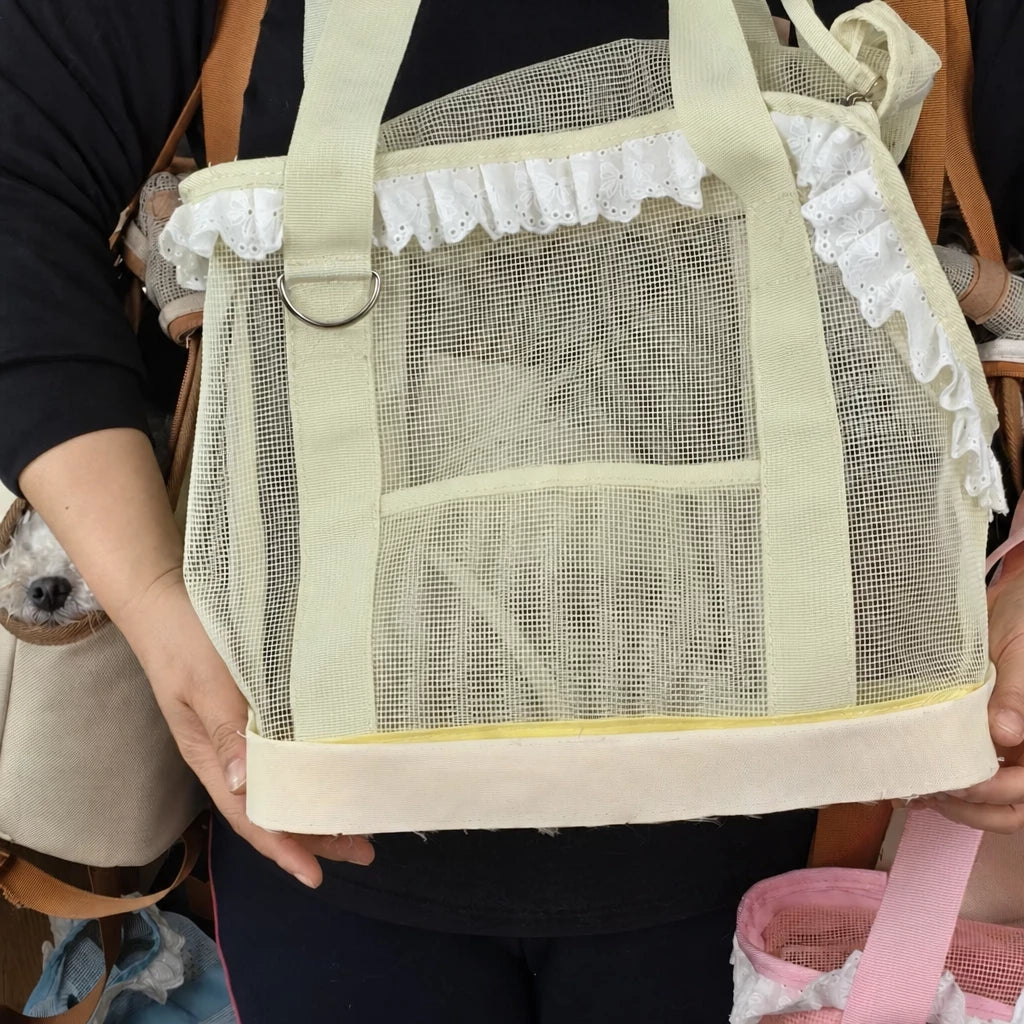 Breathable Mesh Crossbody Pet Carrier