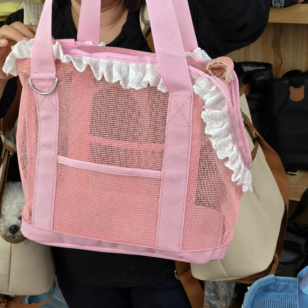 Breathable Mesh Crossbody Pet Carrier