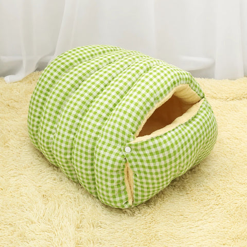 Enclosed Pet Bed for Cats and Small Dogs with Open Entry