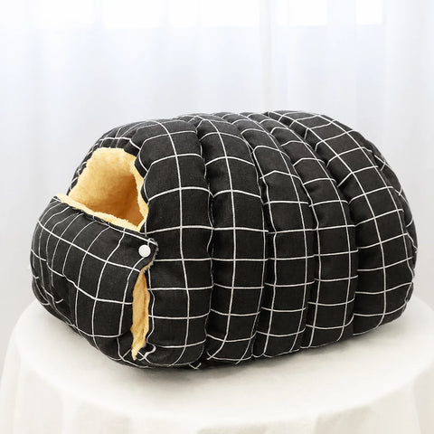 Enclosed Pet Bed for Cats and Small Dogs with Open Entry