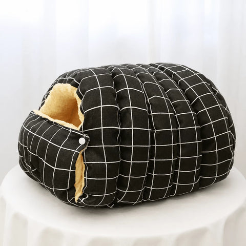 Enclosed Pet Bed for Cats and Small Dogs with Open Entry