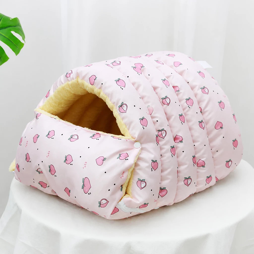Enclosed Pet Bed for Cats and Small Dogs with Open Entry