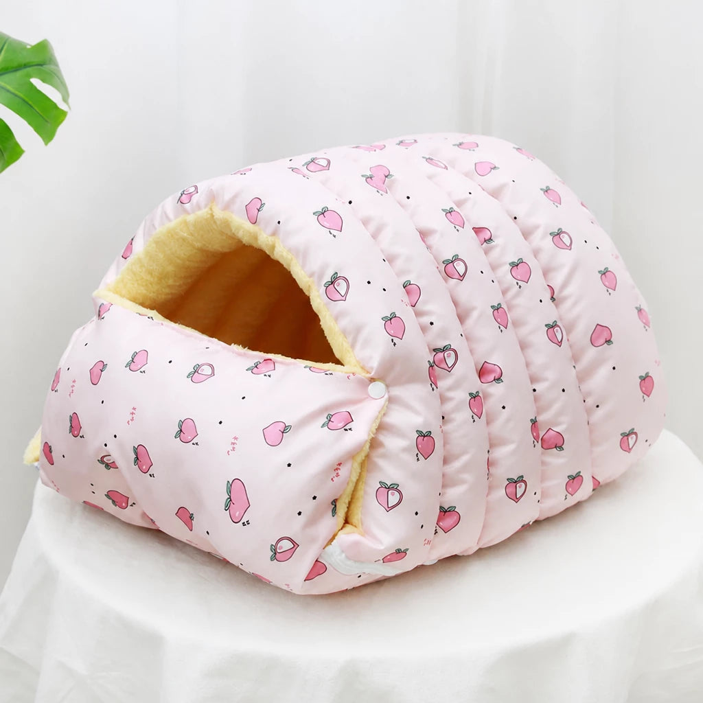Enclosed Pet Bed for Cats and Small Dogs with Open Entry