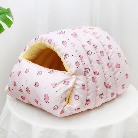 Enclosed Pet Bed for Cats and Small Dogs with Open Entry