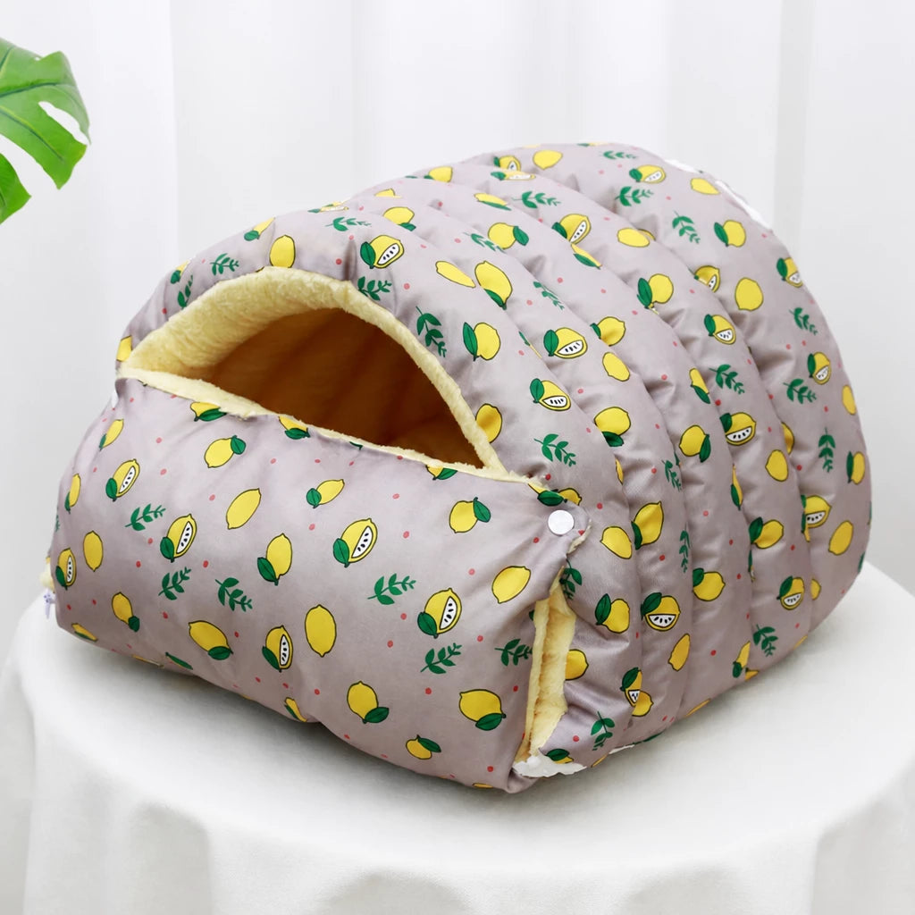 Enclosed Pet Bed for Cats and Small Dogs with Open Entry
