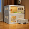 Indoor Multi-Level Cat Condo with Integrated Litter Box Area