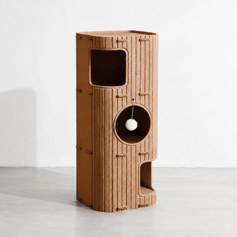 Multi-Level Cat Tree with Enclosed Hideaway & Scratching Boards