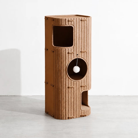 Multi-Level Cat Tree with Enclosed Hideaway & Scratching Boards