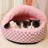 Semi-Enclosed Pet Bed for Cats and Small Dogs
