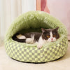 Semi-Enclosed Pet Bed for Cats and Small Dogs