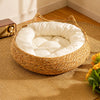Handwoven Rattan Cat Bed for Cats & Small Dogs
