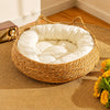 Handwoven Rattan Cat Bed for Cats & Small Dogs