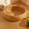 Handwoven Rattan Cat Bed for Cats & Small Dogs