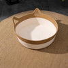Handwoven Rattan Cat Bed for Cats & Small Dogs