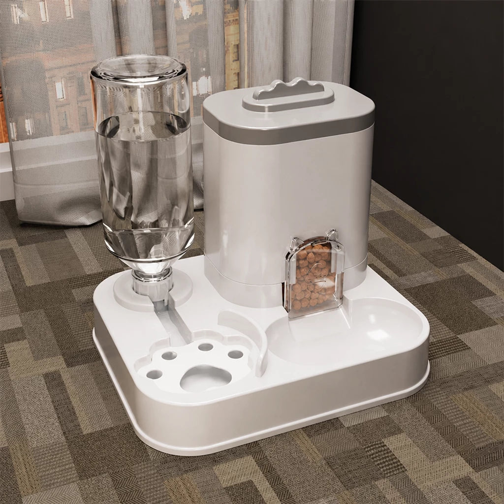 Automatic Pet Feeder with Water Bowl