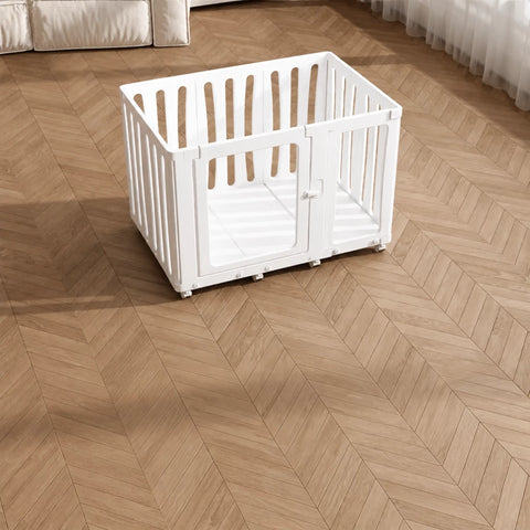 Movable Indoor Playpen with Door for Small Dogs