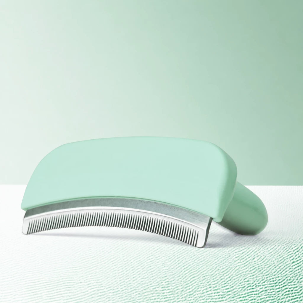 Angled Deshedding Comb for Dogs & Cats, Short and Long Coats