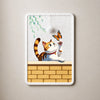 Wall-Mounted Cat Scratcher with Woven Cotton Rope