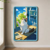 Wall-Mounted Cat Scratcher with Woven Cotton Rope